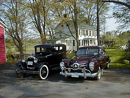 The Bed and breakfast, with a 50 Studebaker next door